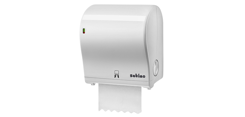 Distributeur rouleau essuie-mains Satino PT1 manuel 331520 Medium blanc