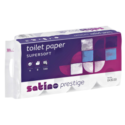 Papier toilette Satino Prestige 043030 4 ép 150 feuilles blanc