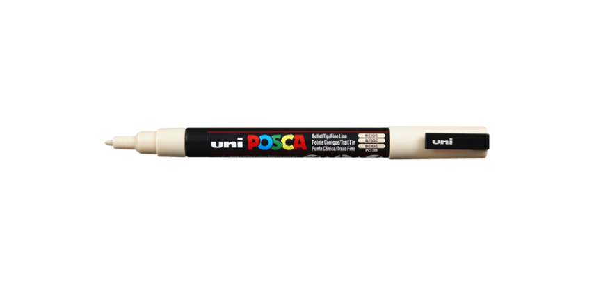 Paintmarker Uni POSCA PC3M fijn beige