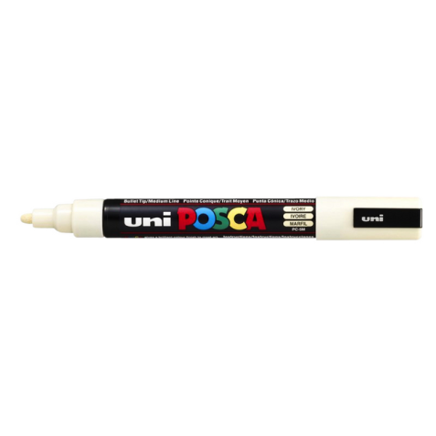 Verfstift Posca PC5M medium ivoor