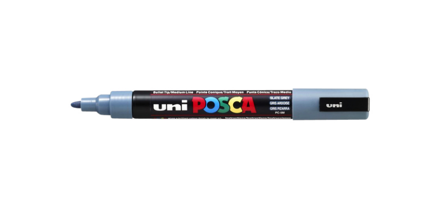 Paintmarker Uni POSCA PC5M medium leisteengrijs