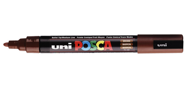 Marqueur peinture Posca PC5M Medium marron