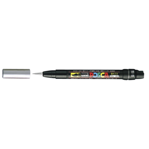 Brushverfstift Posca PCF350 1-10mm zilver
