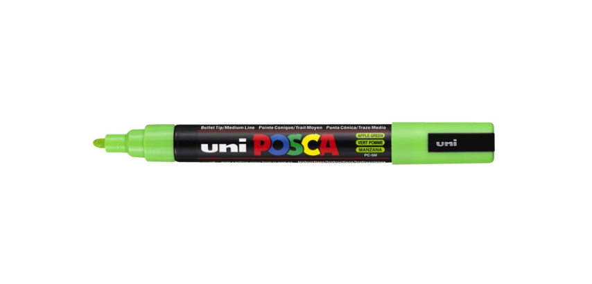Marqueur peinture Posca PC5M Medium vert pomme