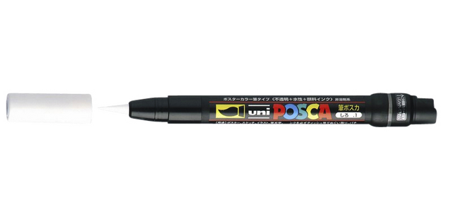 Posca PCF350 Brush Paint Pen 1-10mm White