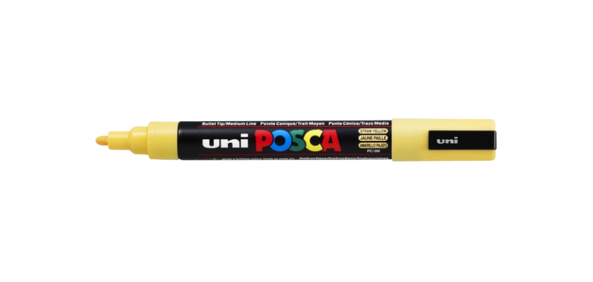 Marqueur peinture Posca PC5M Medium jaune paille