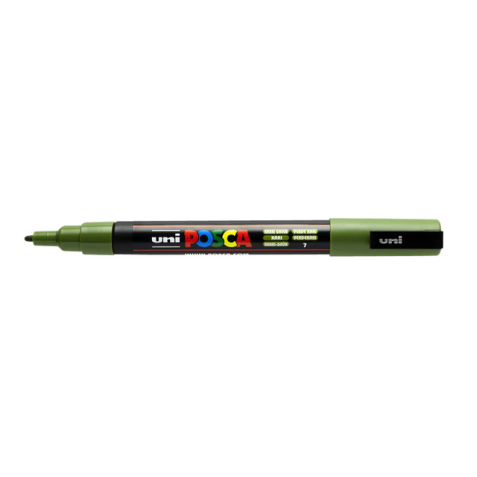 Verfstift Posca PC3M fijn kaki