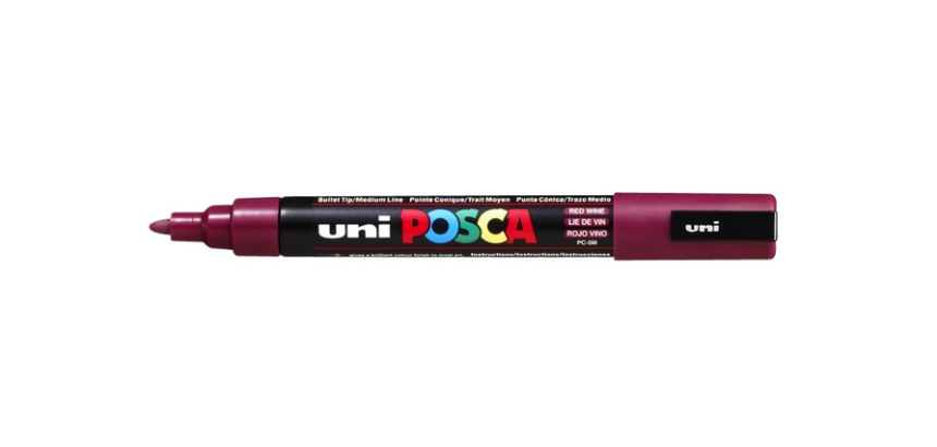 Paintmarker Uni POSCA PC5M medium wijnrood