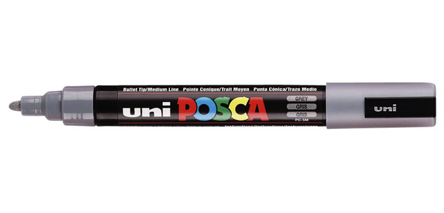 Marqueur peinture Posca PC5M Medium gris