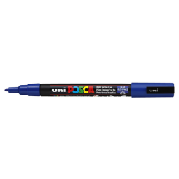 Verfstift Posca PC3M fijn donkerblauw