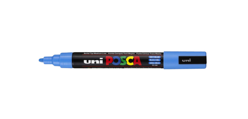 Marqueur peinture Uni Posca PC5M Medium bleu ciel