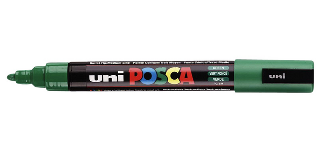 Paintmarker Uni POSCA PC5M medium donkergroen