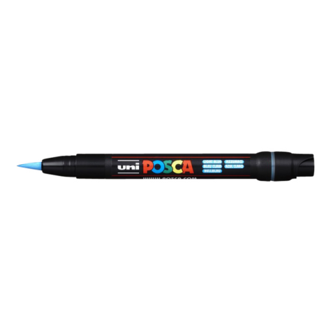 Brushverfstift Posca PCF350 1-10mm lichtblauw