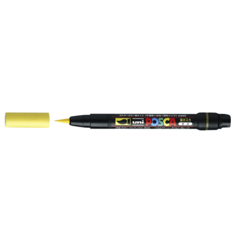 Brushverfstift Posca PCF350 1-10mm geel