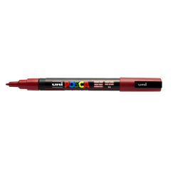 Marqueur peinture Posca PC3M Fin rouge foncé