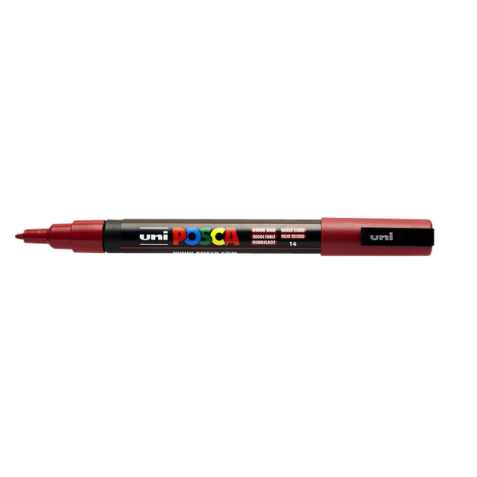 Marqueur peinture Posca PC3M Fin rouge foncé