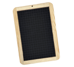 Ardoise Giotto cadre en bois 180x260mm quadrillé noir