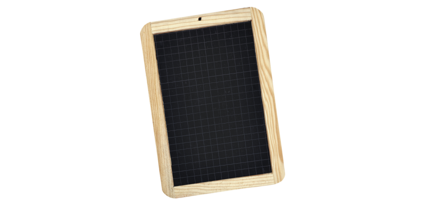 Giotto slate with wooden frame 180x260mm black grid