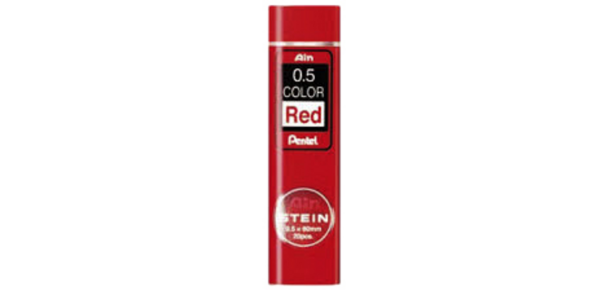 Pentel Ain Stein HB Lead 0.5mm Red Tube 20 Leads