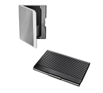 Sigel VZ134 Business Card Holder, 20 cards, matte black aluminum