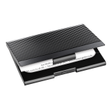 Visitekaarthouder Sigel VZ134 voor 20 kaarten 91x58mm aluminium mat zwart