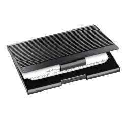 Visitekaarthouder Sigel VZ134 voor 20 kaarten 91x58mm aluminium mat zwart