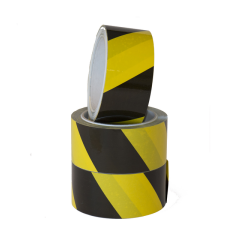 Ruban de signalisation IEZZY 500mmx66m noir/jaune