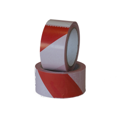 Ruban de signalisation IEZZY 50mmx66m rouge/blanc