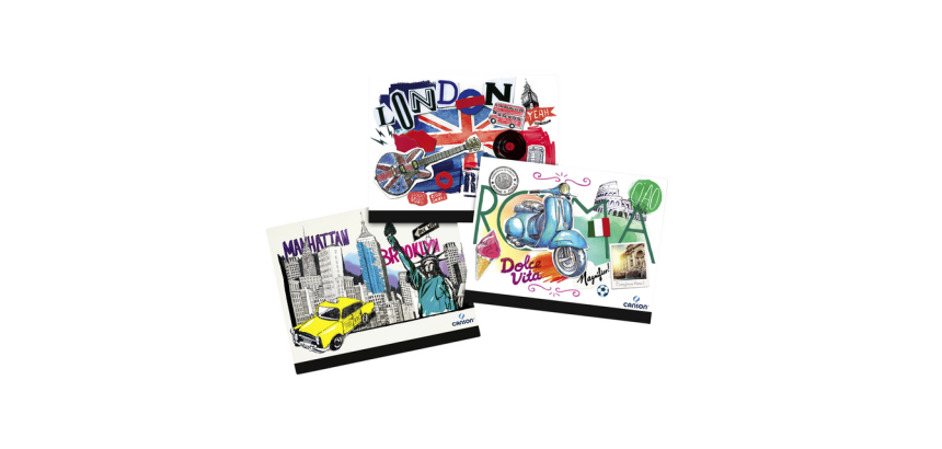 Canson Studio Creative Drawing Portfolio 26x33cm 2 assorted elastics