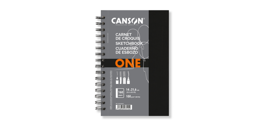 Canson Art Book One Spiral Sketchbook 140x216mm 80 White Sheets 100gsm