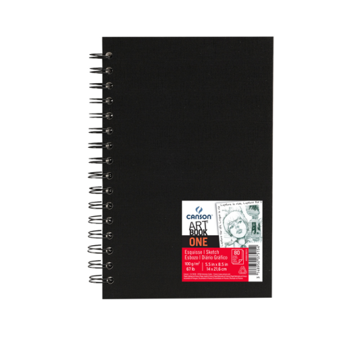 Carnet de croquis Canson One Art Book 140x216mm 80 feuilles 100g noir
