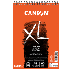 Bloc à croquis Canson XL Sketch A5 60 feuilles 90g blanc ivoire