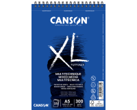 Mixed mediapapier Canson XL Textured Mixed Media 15vel 300gr A5 wit