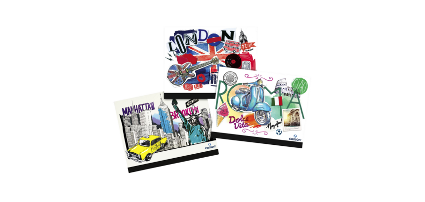 Canson Studio Kreative Zeichnungsmappe 32x45cm 2 passende Gummibänder