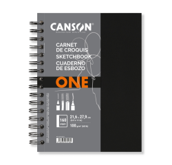 Carnet de croquis Canson Art Book One spirale 216x279mm 80 feuilles blanches 100g