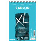 Bloc aquarelle Canson XL A5 20 feuilles 300g spirale blanc