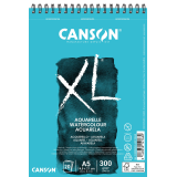 Bloc aquarelle Canson XL A5 20 feuilles 300g spirale blanc