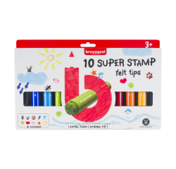 Stempel Bruynzeel Kids Super Stamp set à 10 kleuren