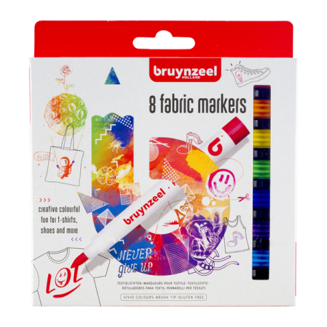 Feutre Bruynzeel Textile Teens set 8 couleurs