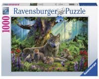 Puzzle Familie wolf en het bos 1000 pièces
