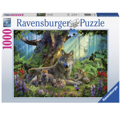 Puzzle Familie wolf en het bos 1000 pièces