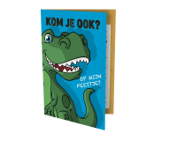 Carte d'invitation Dinosaure 13,5x9cm (NL)