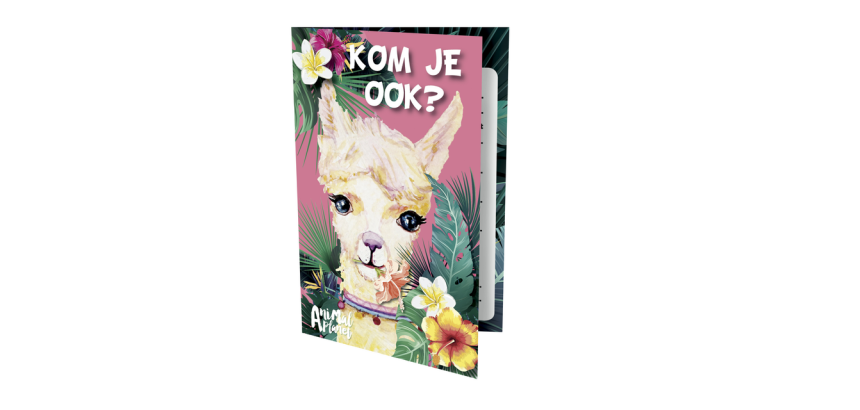 Carte d'invitation Alpaga 9x14cm (NL)