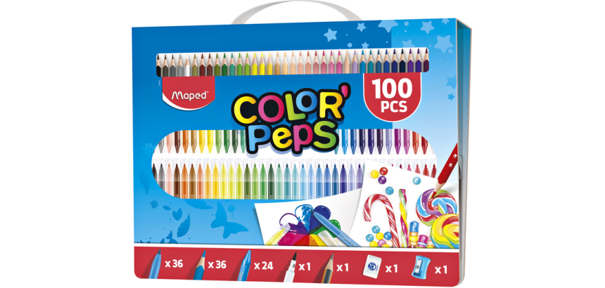 Coffret set dessin Maped Color'Peps 100 pièces