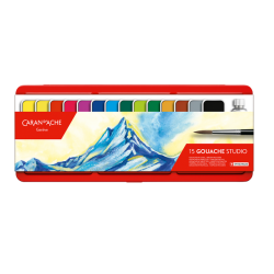 Gouache Caran d'Ache Boîte de 15 couleurs