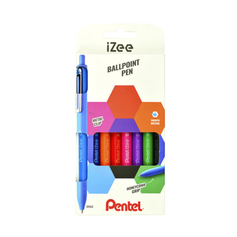 Stylo bille Pentel iZee BX470 set de 8 couleurs