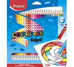 Maped Color'Peps Oops colored pencils, 24 pencils in a cardboard case