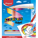 Maped crayon de couleur Color'Peps Oops, 24 crayons en étui cartonné