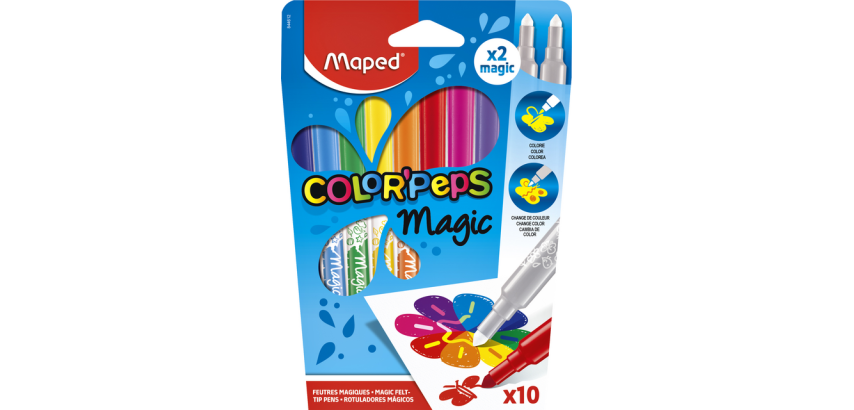 Maped Color'Peps Magic Felt Pen Set 10 Colors