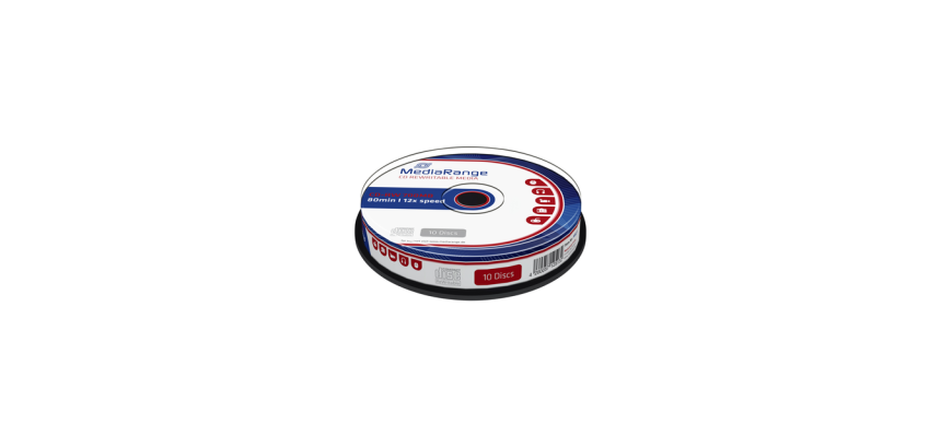 CD-RW MediaRange 700MB|80min 12x speed, 10 stuks